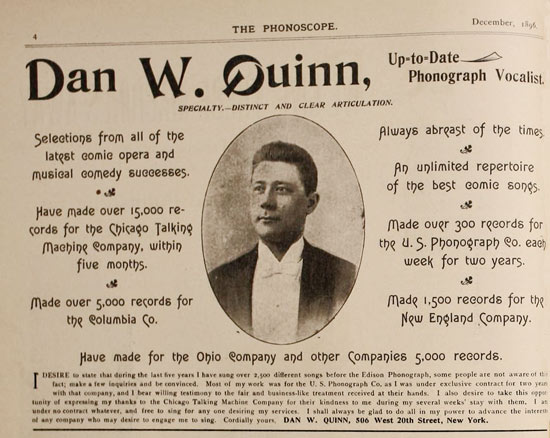 Dan Quinn Genealogy | Archeophone Outtakes